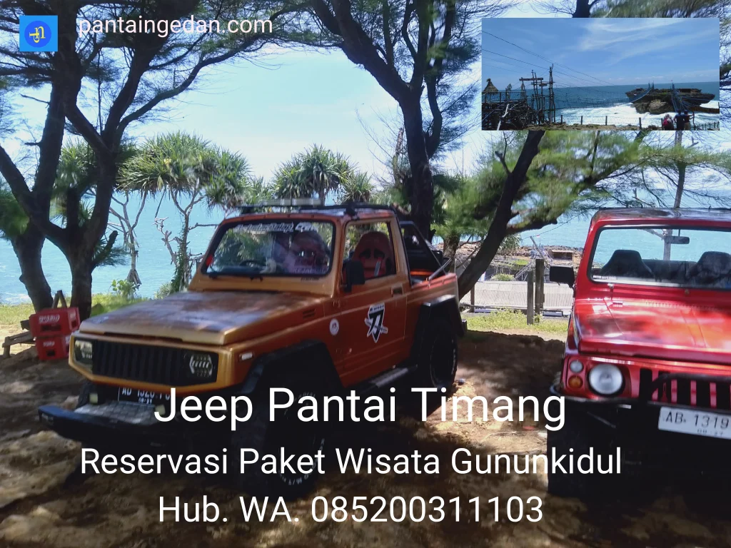 Kami melayani Transportasi Jeep Pantai Timang dan Transportasi/Shuttle di seluruh wisata Gunungkidul.  Hub. WA : 085200311103